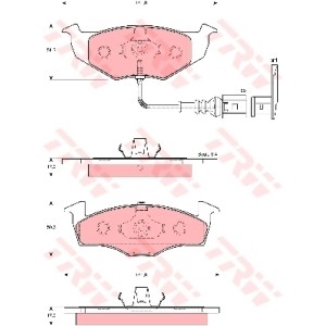 TRW COTEC Bremsbelagsatz, Scheibenbremse GDB1586