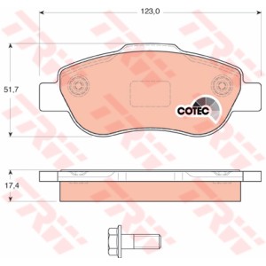 TRW COTEC Bremsbelagsatz, Scheibenbremse GDB1589