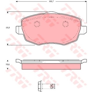 TRW COTEC Bremsbelagsatz, Scheibenbremse GDB1593