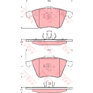 TRW COTEC Bremsbelagsatz, Scheibenbremse GDB1607