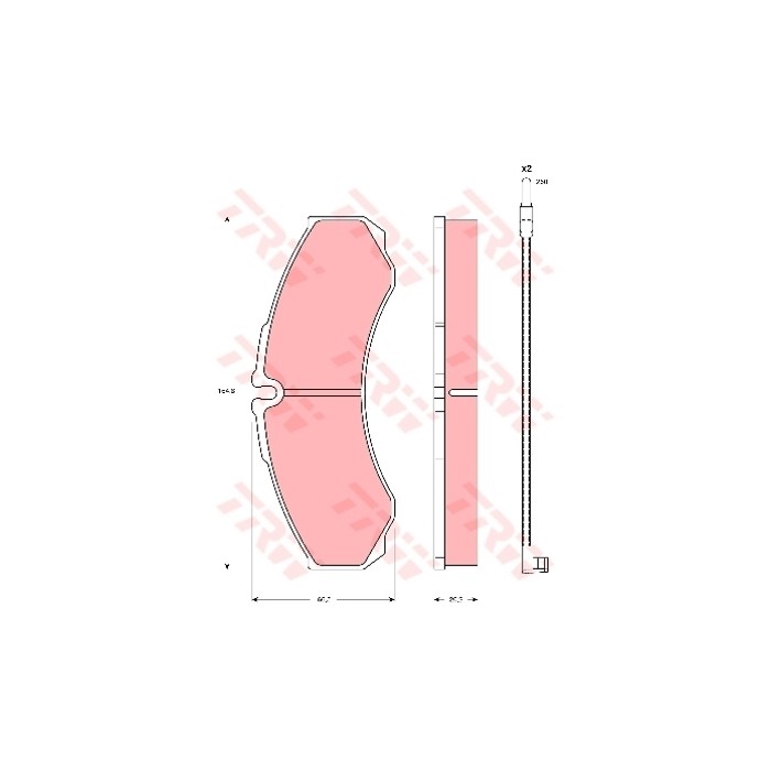 TRW COTEC Bremsbelagsatz, Scheibenbremse GDB1609