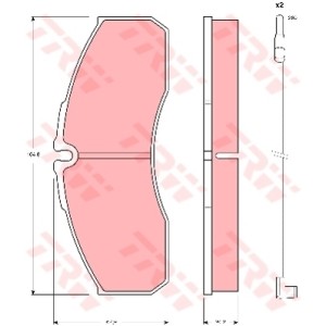 TRW COTEC Bremsbelagsatz, Scheibenbremse GDB1610