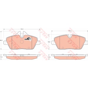 TRW COTEC Bremsbelagsatz, Scheibenbremse GDB1611