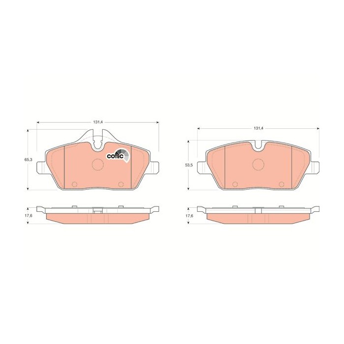 TRW COTEC Bremsbelagsatz, Scheibenbremse GDB1611