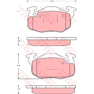 TRW Bremsbelagsatz, Scheibenbremse GDB1615