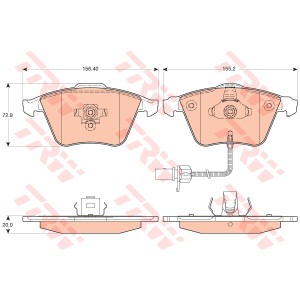 TRW COTEC Bremsbelagsatz, Scheibenbremse GDB1617