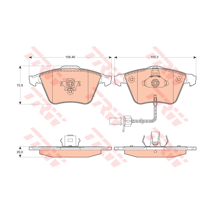 TRW COTEC Bremsbelagsatz, Scheibenbremse GDB1617