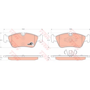 TRW COTEC Bremsbelagsatz, Scheibenbremse GDB1625