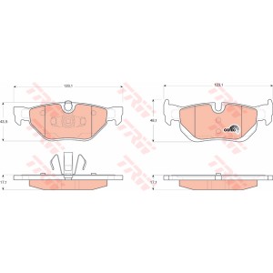 TRW COTEC Bremsbelagsatz, Scheibenbremse GDB1626