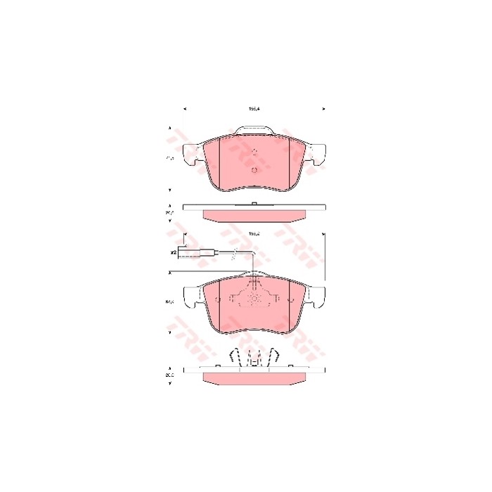 TRW COTEC Bremsbelagsatz, Scheibenbremse GDB1647