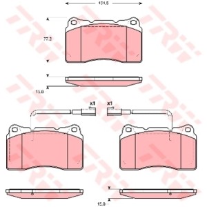 TRW COTEC Bremsbelagsatz, Scheibenbremse GDB1648