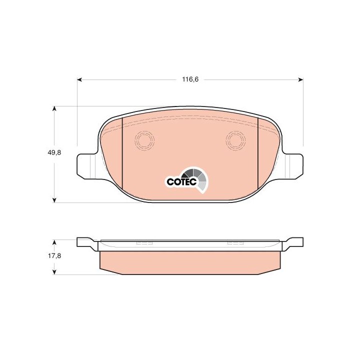 TRW COTEC Bremsbelagsatz, Scheibenbremse GDB1649