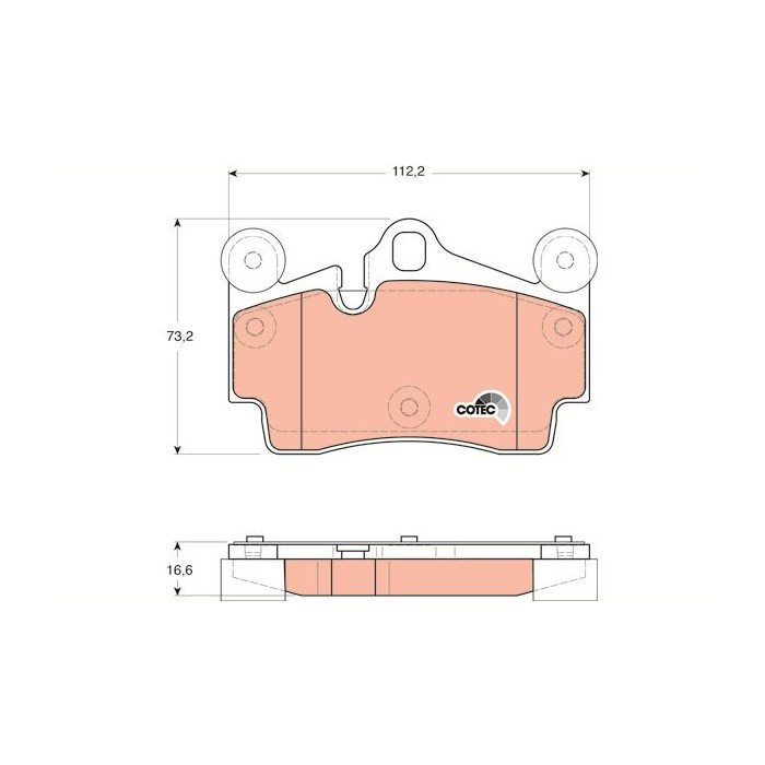TRW COTEC Bremsbelagsatz, Scheibenbremse GDB1653