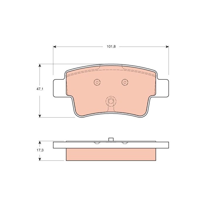 TRW Bremsbelagsatz, Scheibenbremse GDB1656