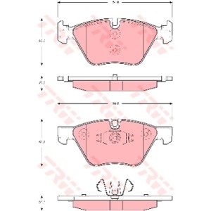 TRW COTEC Bremsbelagsatz, Scheibenbremse GDB1662