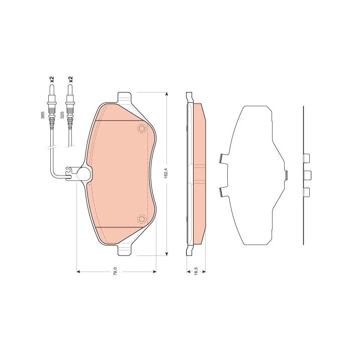 TRW Bremsbelagsatz, Scheibenbremse GDB1663