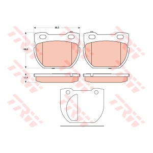 TRW COTEC Bremsbelagsatz, Scheibenbremse GDB1666