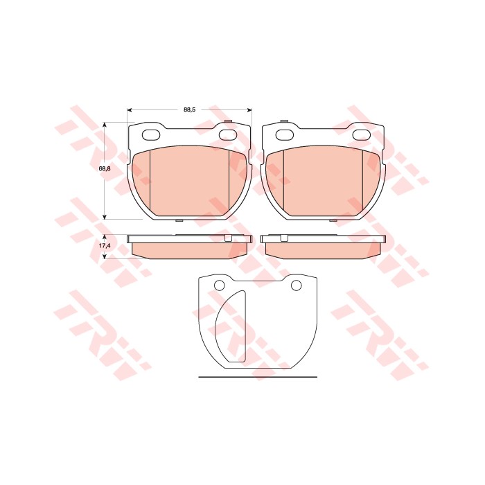 TRW COTEC Bremsbelagsatz, Scheibenbremse GDB1666