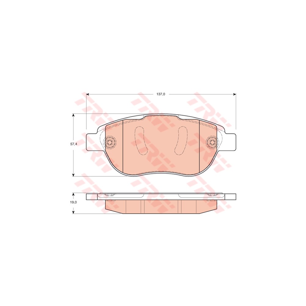 TRW Bremsbelagsatz, Scheibenbremse GDB1669