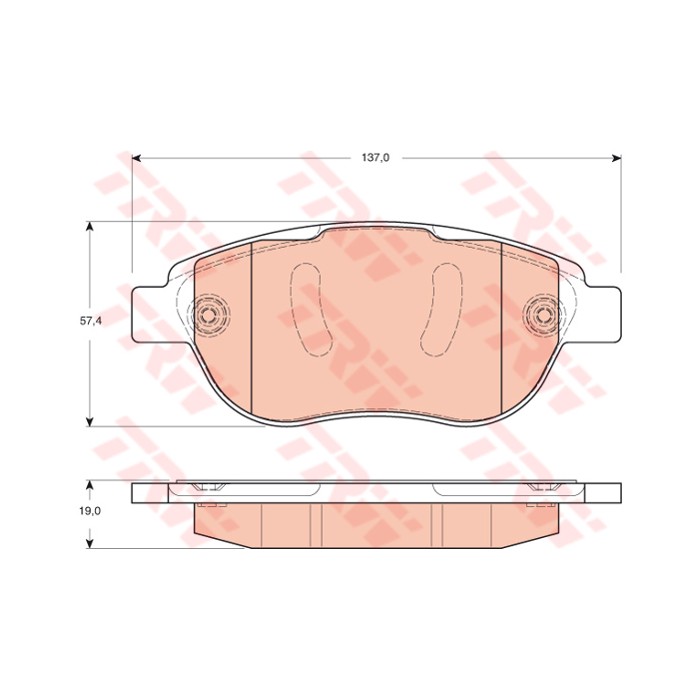 TRW Bremsbelagsatz, Scheibenbremse GDB1669