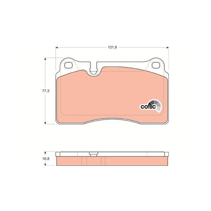 TRW COTEC Bremsbelagsatz, Scheibenbremse GDB1670