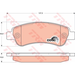 TRW COTEC Bremsbelagsatz, Scheibenbremse GDB1682