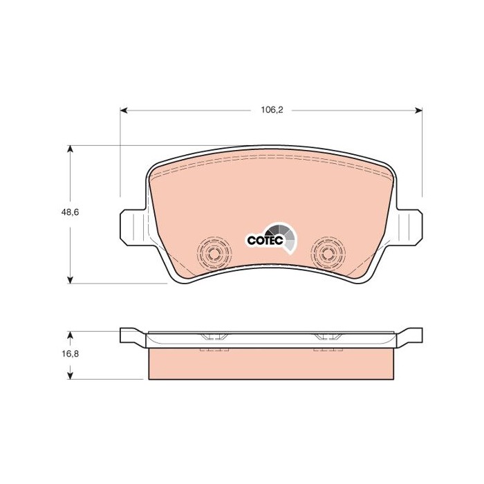 TRW COTEC Bremsbelagsatz, Scheibenbremse GDB1685