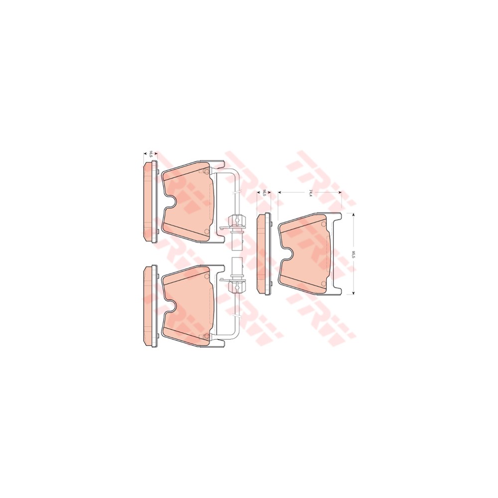 TRW COTEC Bremsbelagsatz, Scheibenbremse GDB1688
