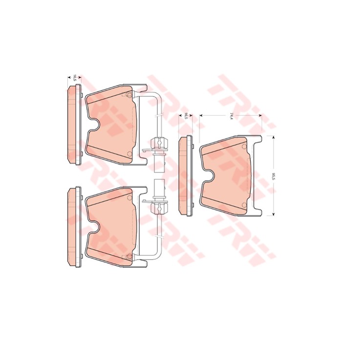 TRW COTEC Bremsbelagsatz, Scheibenbremse GDB1688