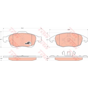 TRW COTEC Bremsbelagsatz, Scheibenbremse GDB1690