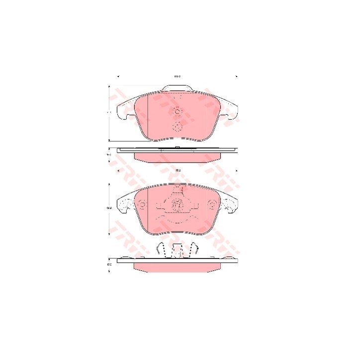 TRW COTEC Bremsbelagsatz, Scheibenbremse GDB1691