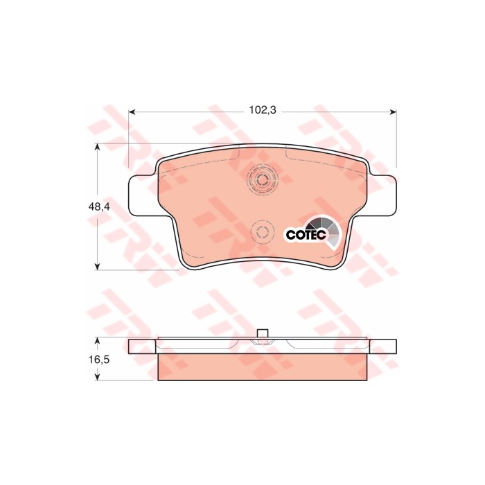 TRW COTEC Bremsbelagsatz, Scheibenbremse GDB1692