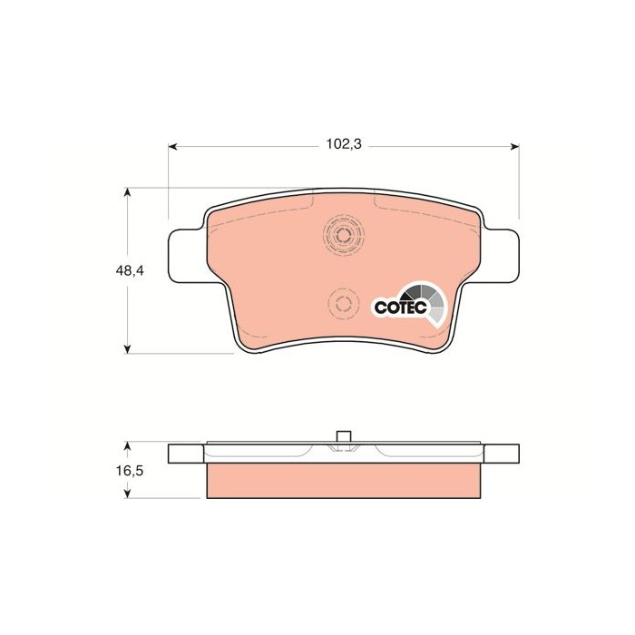 TRW COTEC Bremsbelagsatz, Scheibenbremse GDB1692