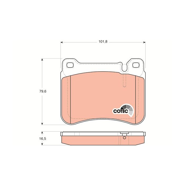 TRW COTEC Bremsbelagsatz, Scheibenbremse GDB1693