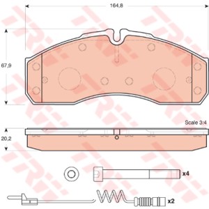 TRW Bremsbelagsatz, Scheibenbremse GDB1694