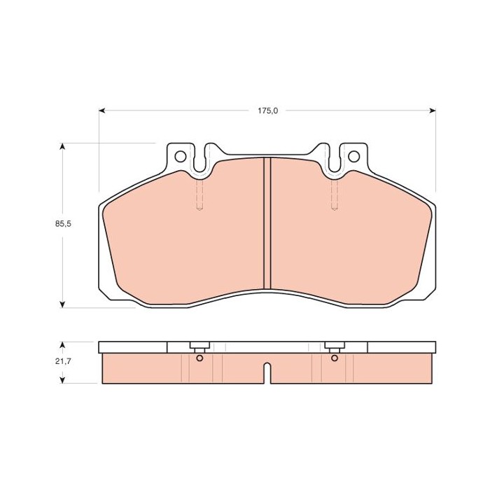 TRW Bremsbelagsatz, Scheibenbremse GDB1695