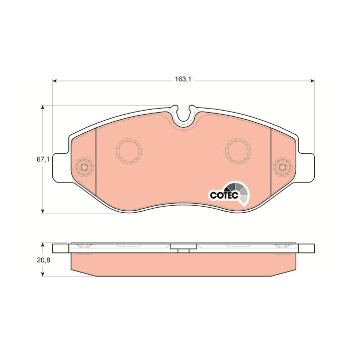 TRW COTEC Bremsbelagsatz, Scheibenbremse GDB1698