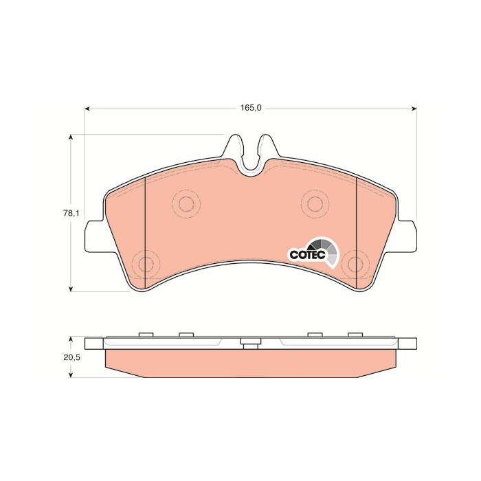 TRW COTEC Bremsbelagsatz, Scheibenbremse GDB1699