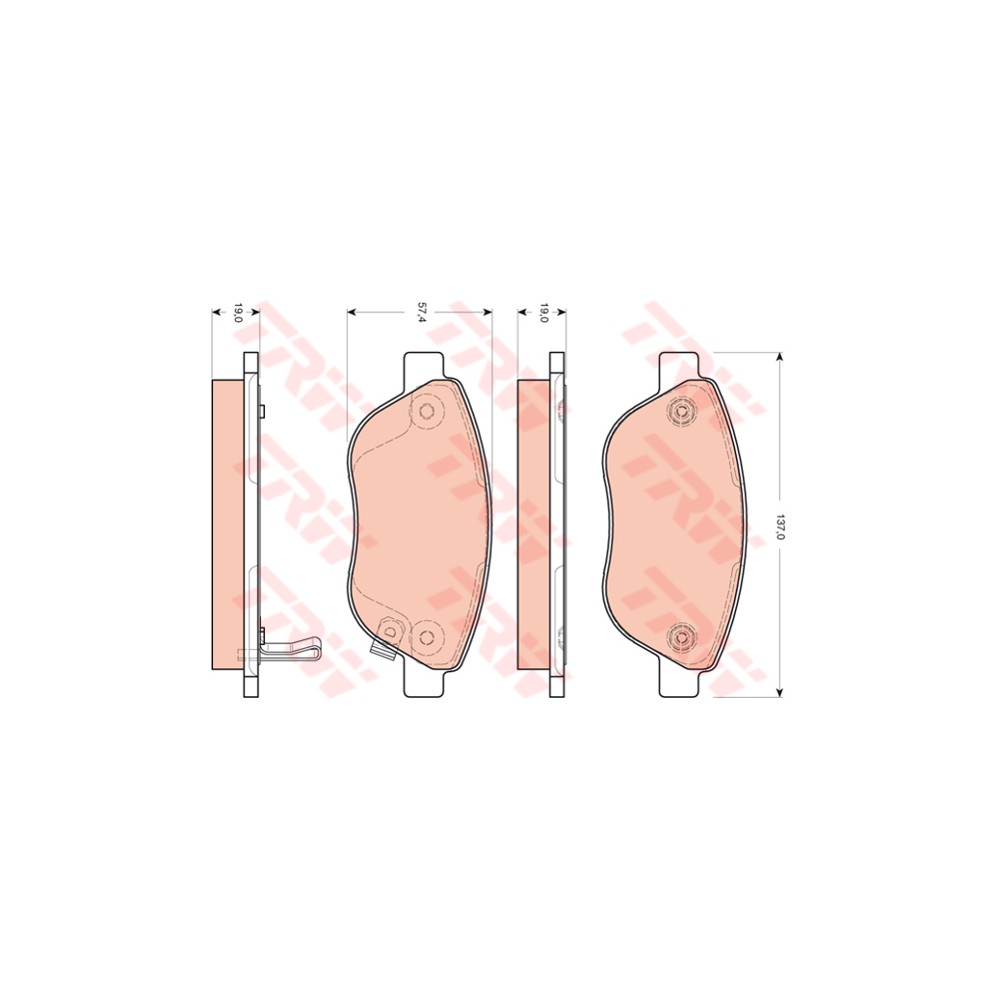 TRW COTEC Bremsbelagsatz, Scheibenbremse GDB1701