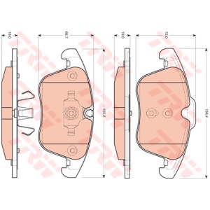 TRW COTEC Bremsbelagsatz, Scheibenbremse GDB1705