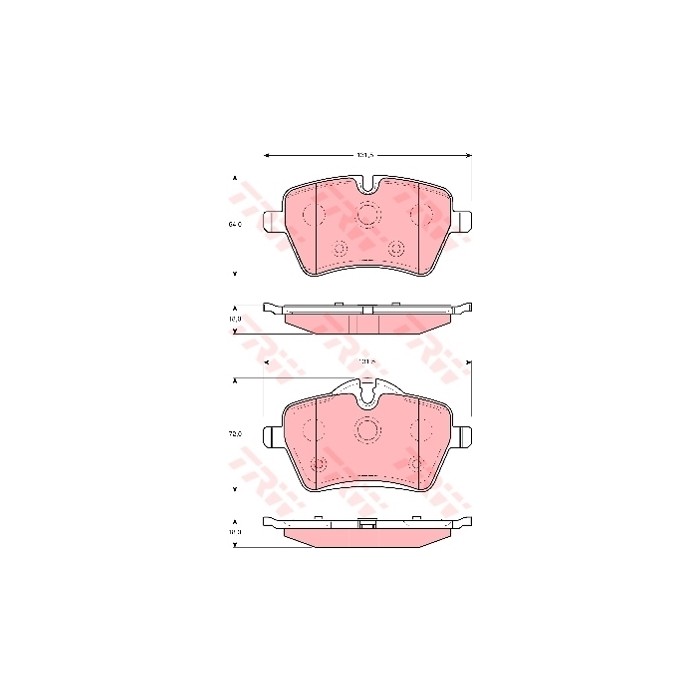 TRW COTEC Bremsbelagsatz, Scheibenbremse GDB1712