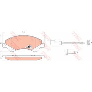 TRW COTEC Bremsbelagsatz, Scheibenbremse GDB1723
