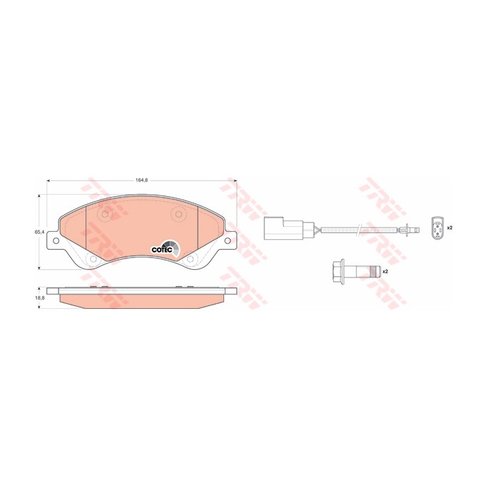 TRW COTEC Bremsbelagsatz, Scheibenbremse GDB1723