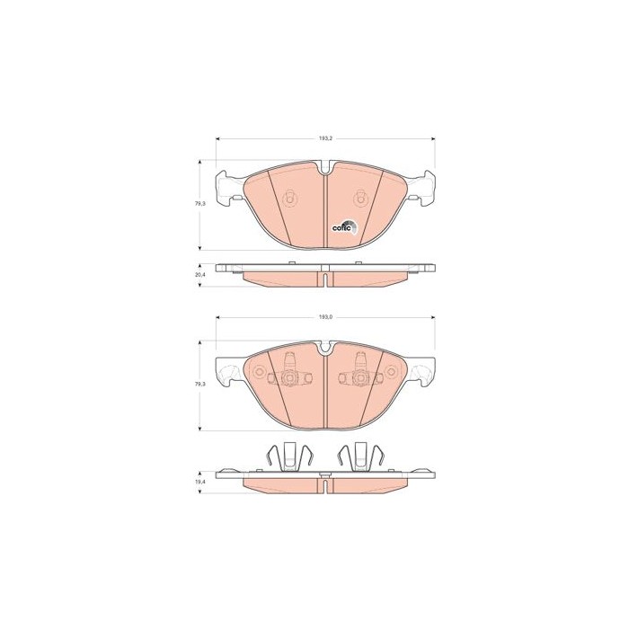 TRW COTEC Bremsbelagsatz, Scheibenbremse GDB1728