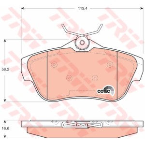 TRW COTEC Bremsbelagsatz, Scheibenbremse GDB1740