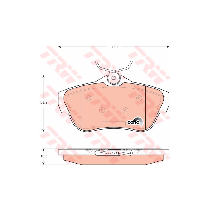 TRW COTEC Bremsbelagsatz, Scheibenbremse GDB1740
