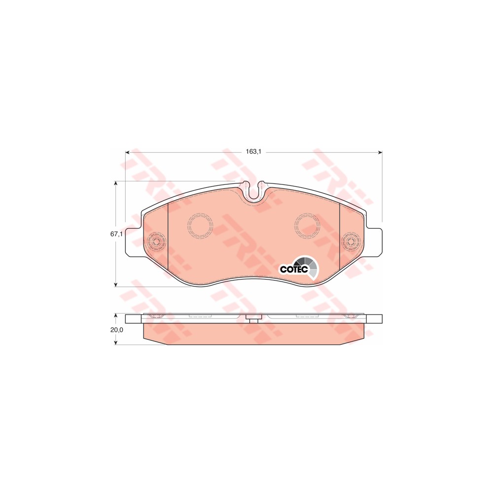 TRW COTEC Bremsbelagsatz, Scheibenbremse GDB1747