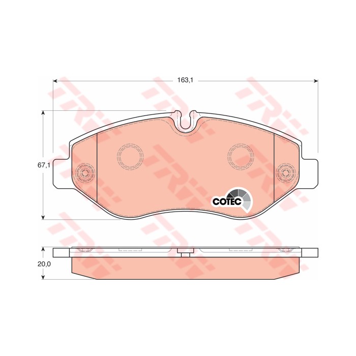 TRW COTEC Bremsbelagsatz, Scheibenbremse GDB1747