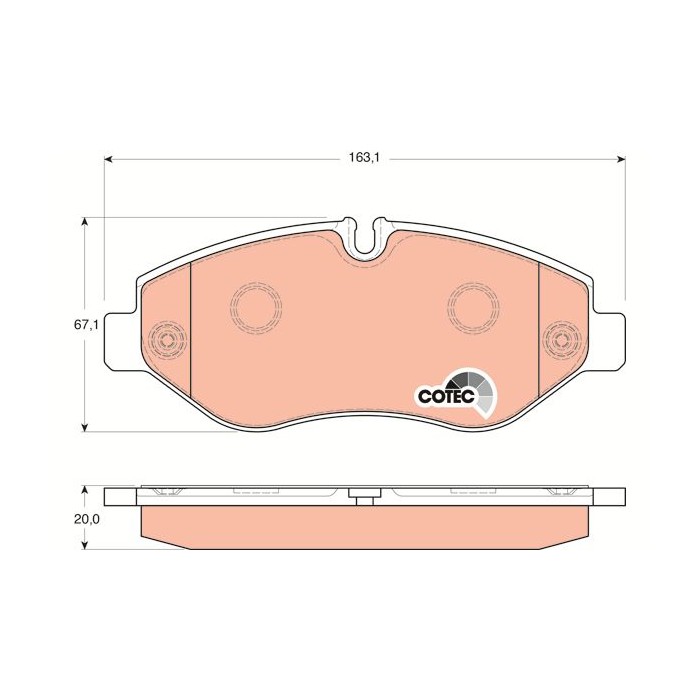 TRW COTEC Bremsbelagsatz, Scheibenbremse GDB1747