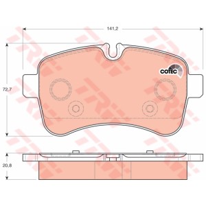 TRW COTEC Bremsbelagsatz, Scheibenbremse GDB1748